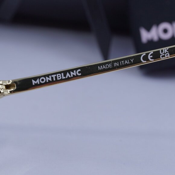 Montblanc MB0234OK 001 Square Eyeglasses 52mm – Gold - Picture 6 of 11